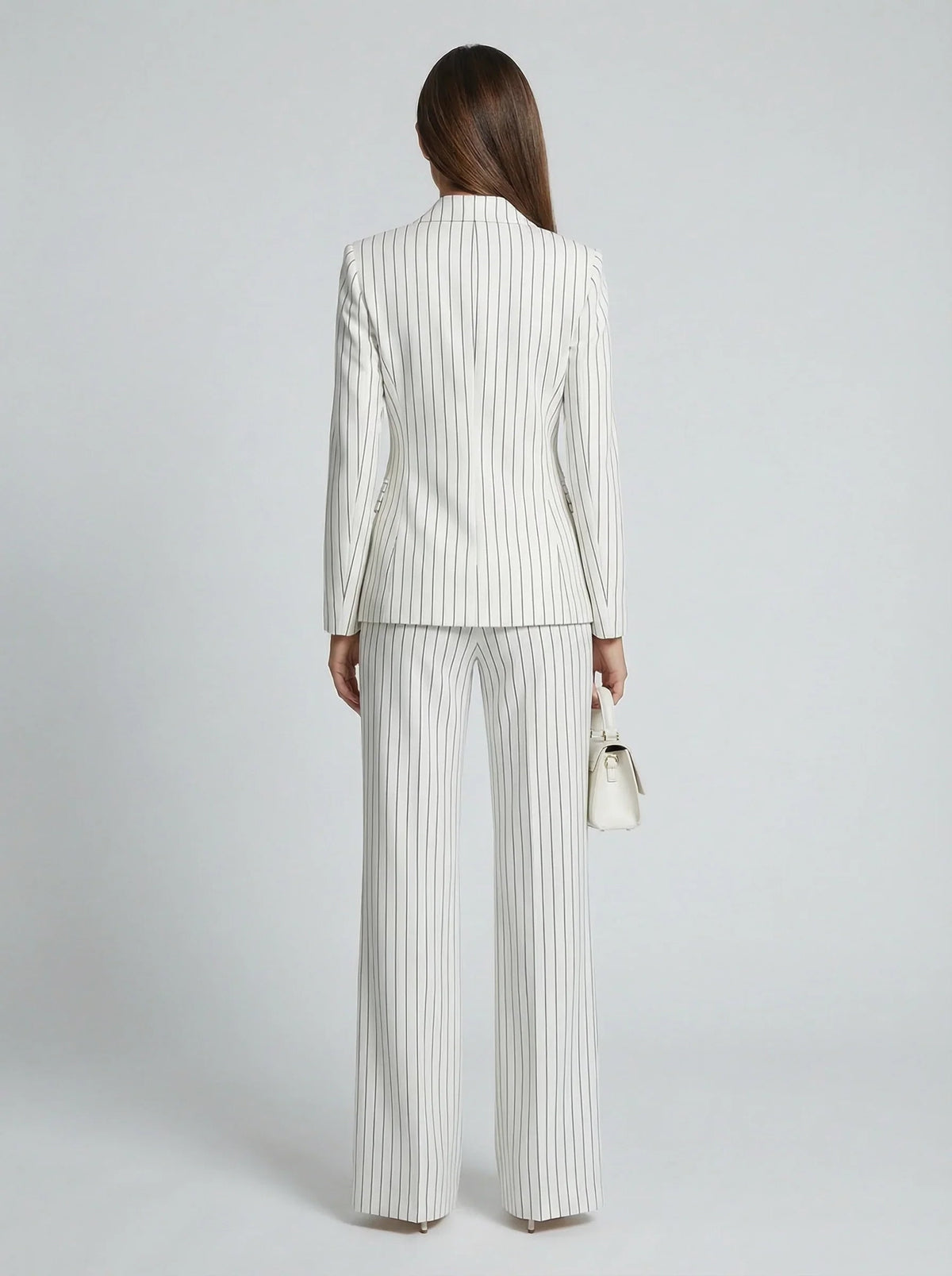 Pinstripe Double-Breasted Blazer for Women