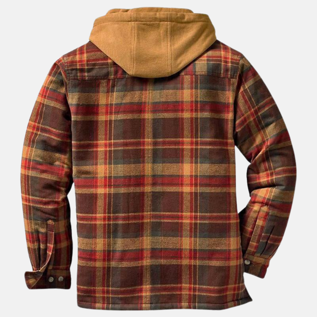 Plaid Hooded Shirt for Men