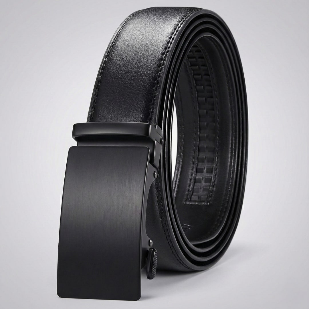 Precision Leather Belt for Men - Black | Black