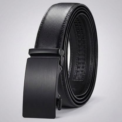 Precision Leather Belt for Men - Black | Black