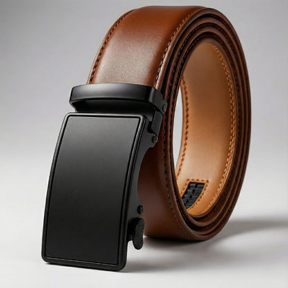 Precision Leather Belt for Men - Cognac | Black