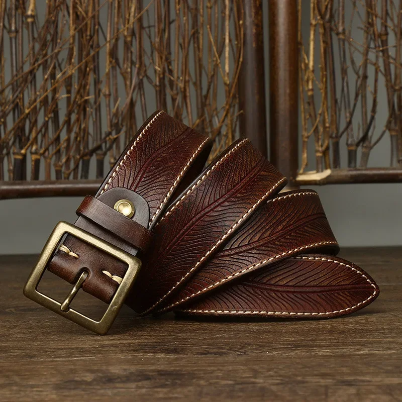 Pure Cowhide Belt - Brown