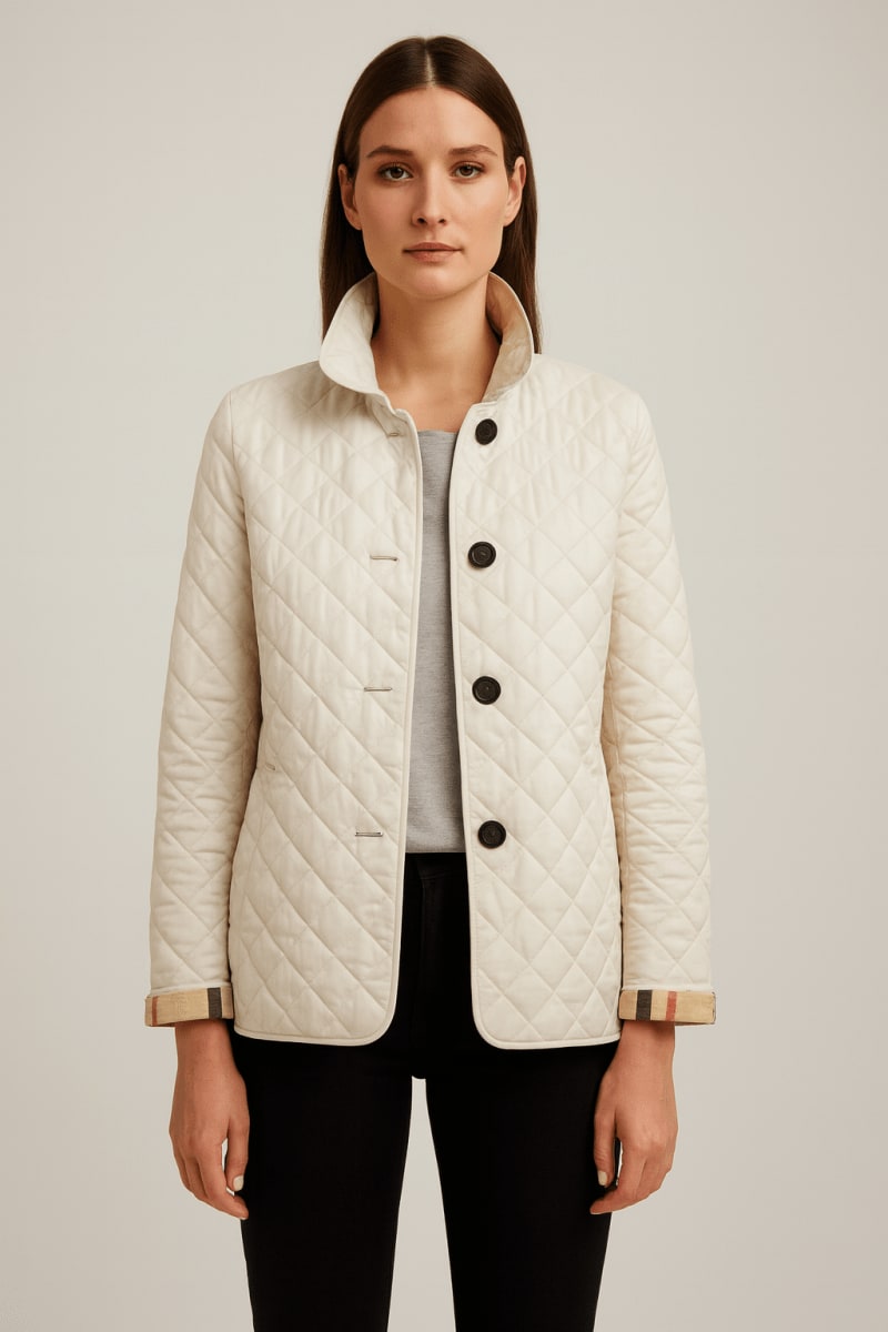 Quilted Lightweight Jacket - Beige