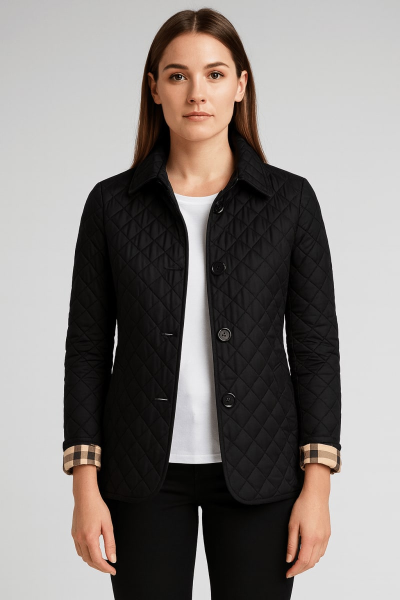 Quilted Lightweight Jacket - Black