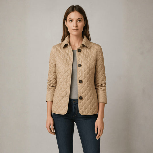Quilted Lightweight Jacket - Khaki