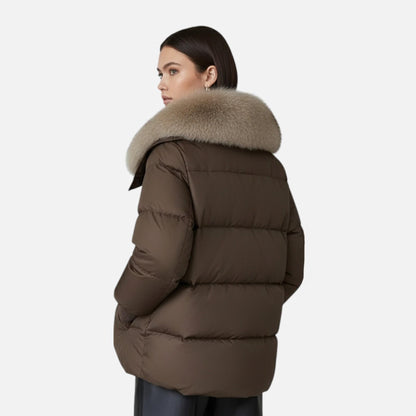 Relaxed Wrap Composed Puffer Jacket
