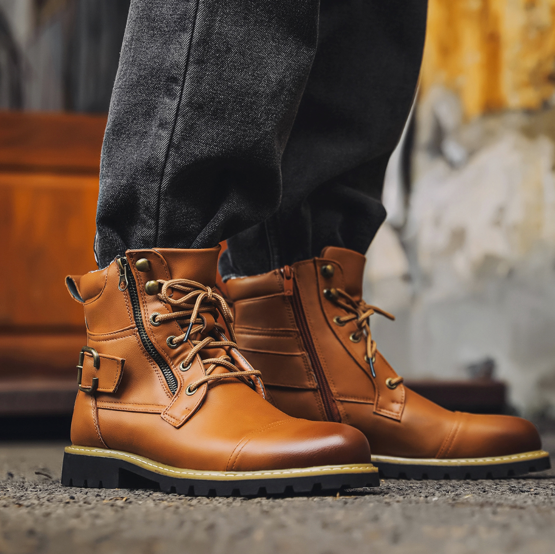 Ridgefield Leather Boots - Light Brown