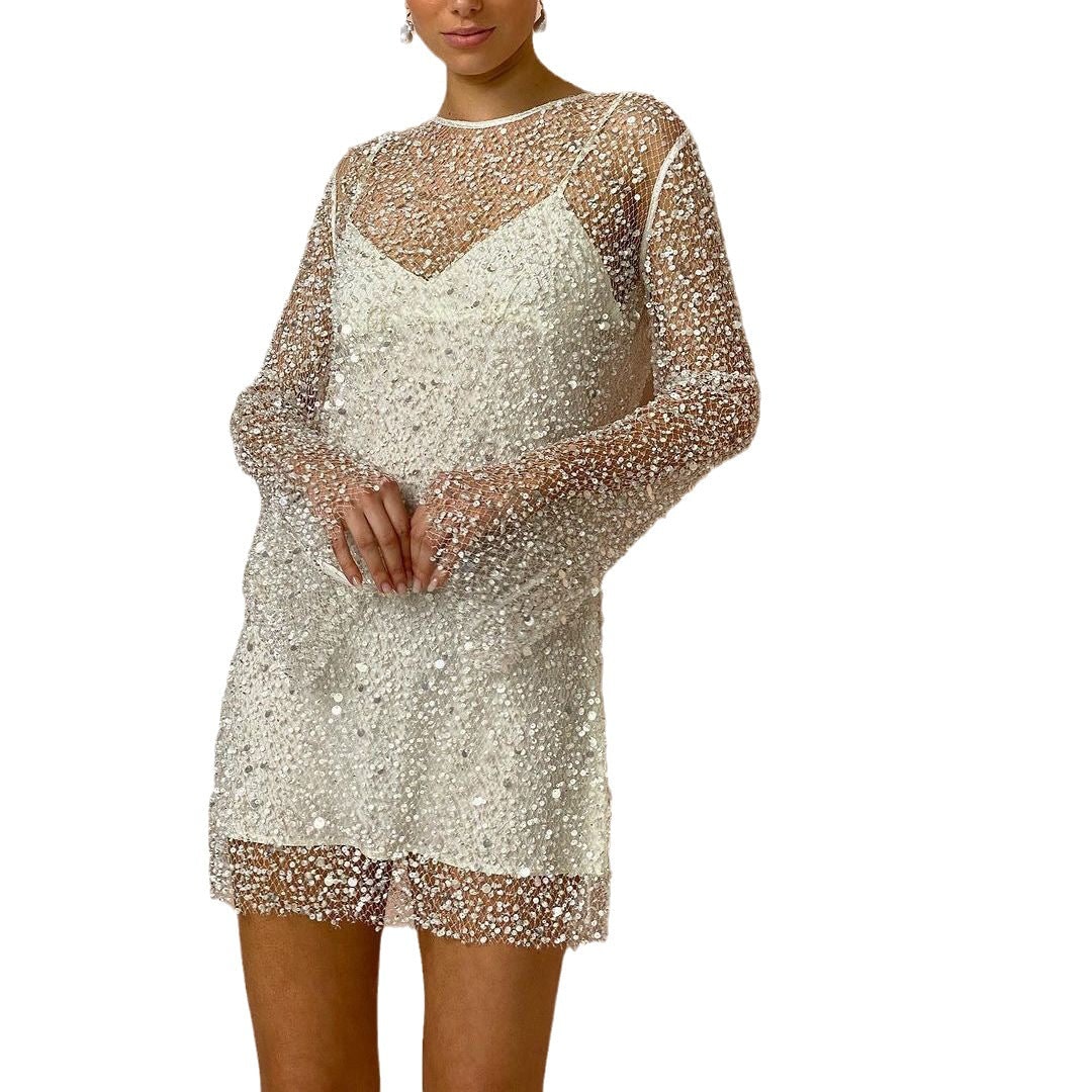 Shimmering and Glitter Party Dress for Women