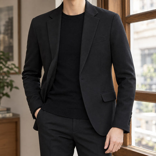 Slim Fit Blazer for Men - Black