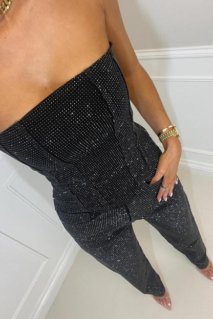 Strapless Sequin Jumpsuit for Women