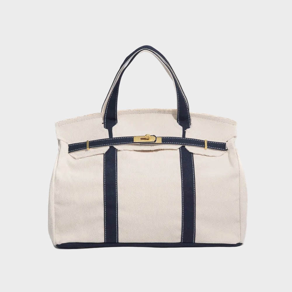 Structured Canvas Tote Bag