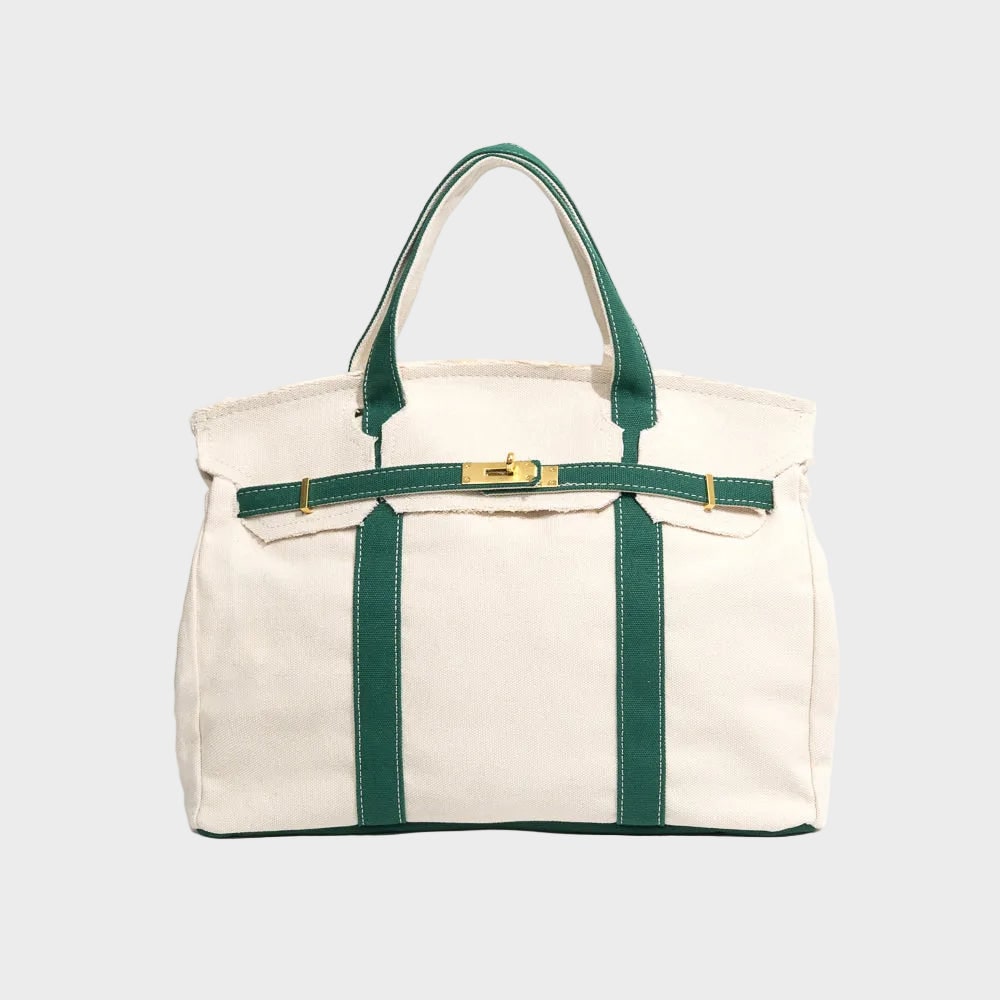 Structured Canvas Tote Bag