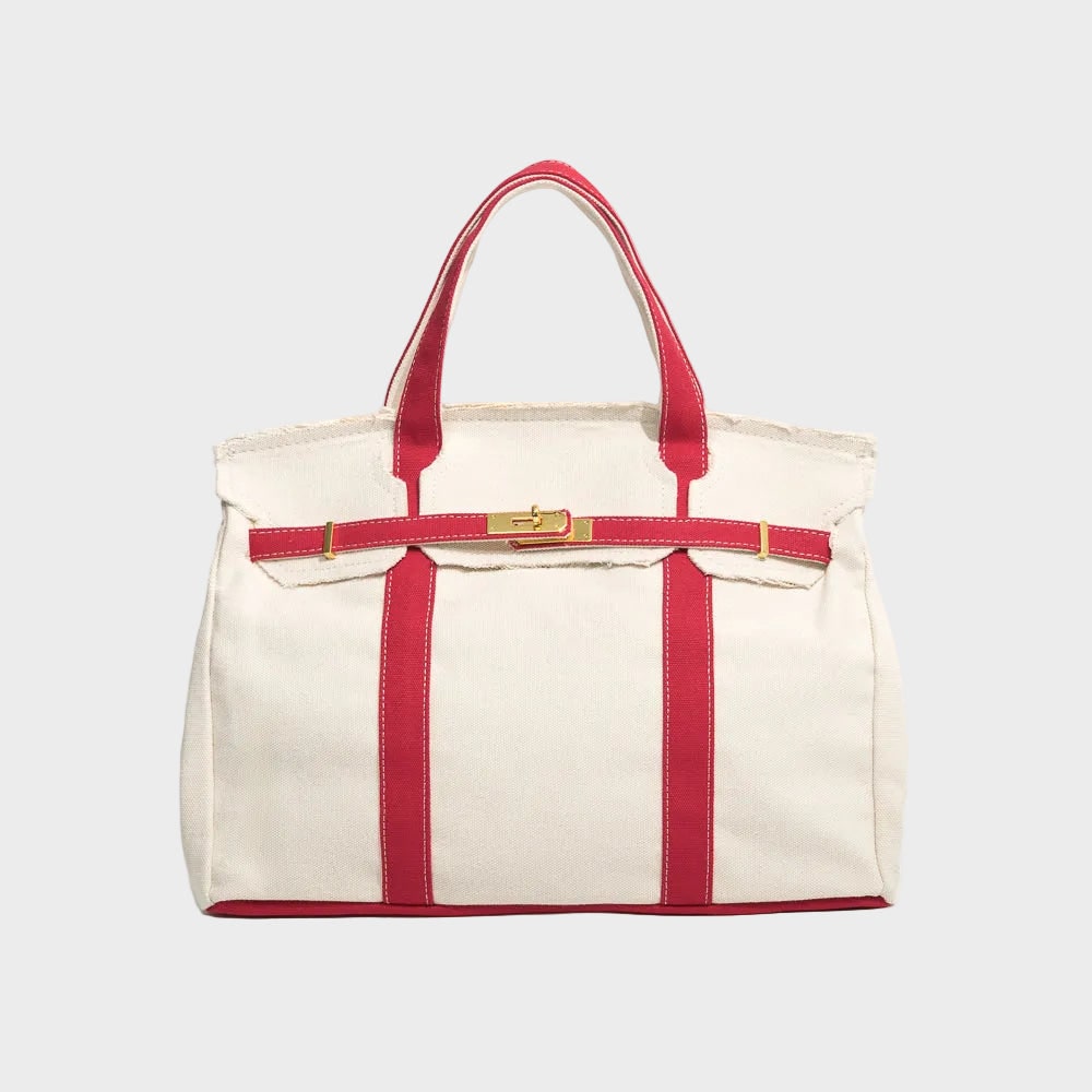 Structured Canvas Tote Bag