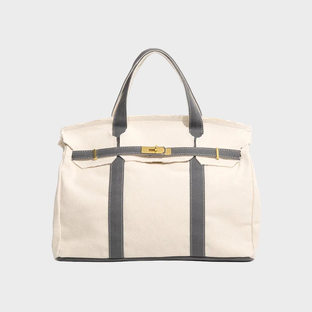 Structured Canvas Tote Bag