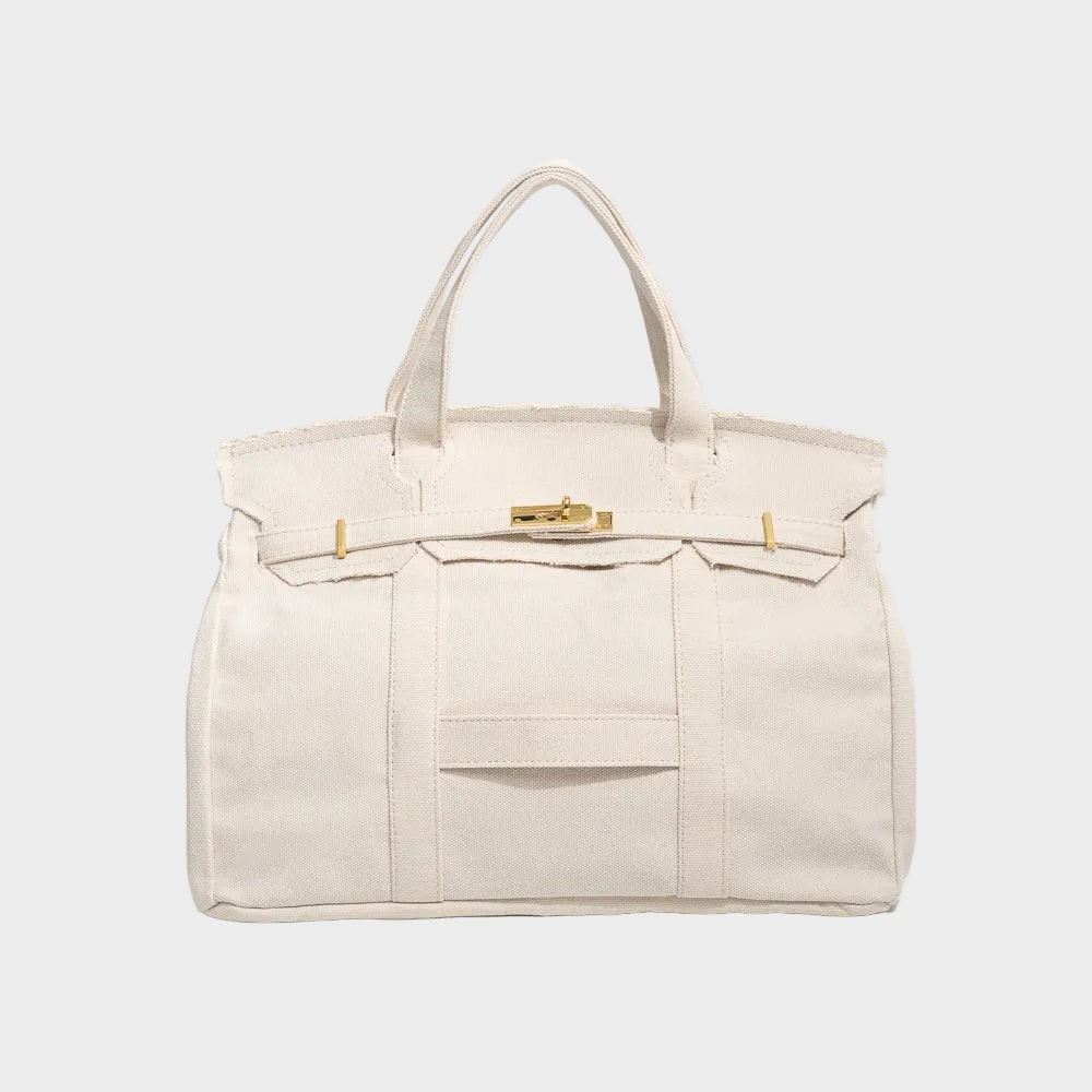 Structured Canvas Tote Bag