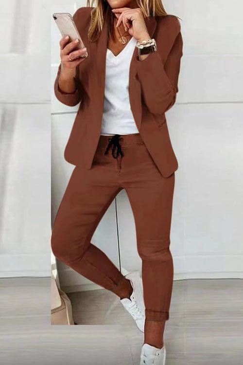 Suit Set for Women - Coffee