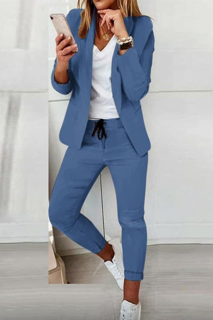 Suit Set for Women - Denim Blue
