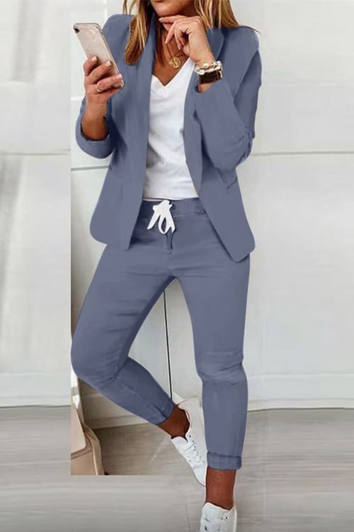 Suit Set for Women - Gray Blue