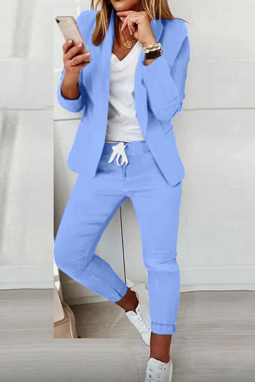 Suit Set for Women - Lake Blue