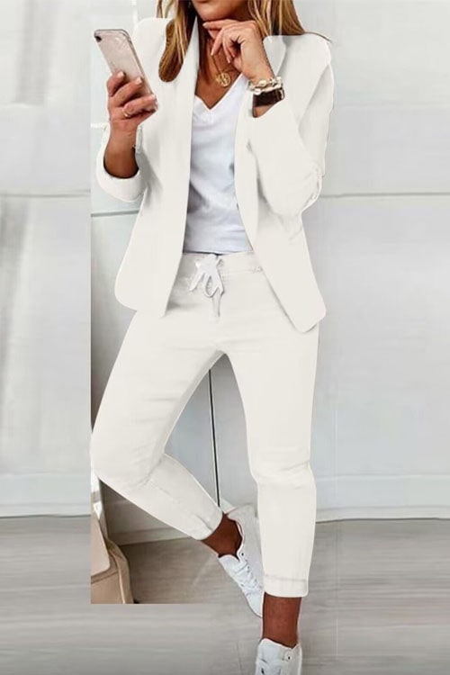 Suit Set for Women - Milk White