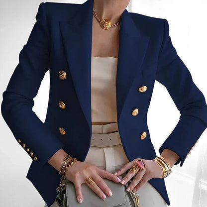 Tailored Blazer for Women - Navy Blue