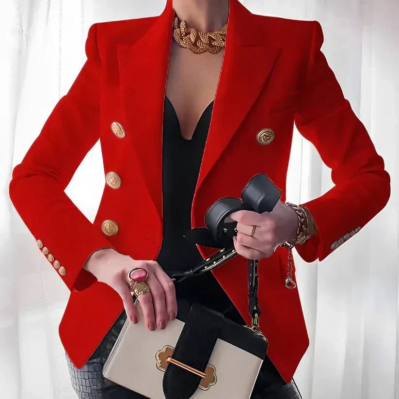 Tailored Blazer for Women - Red