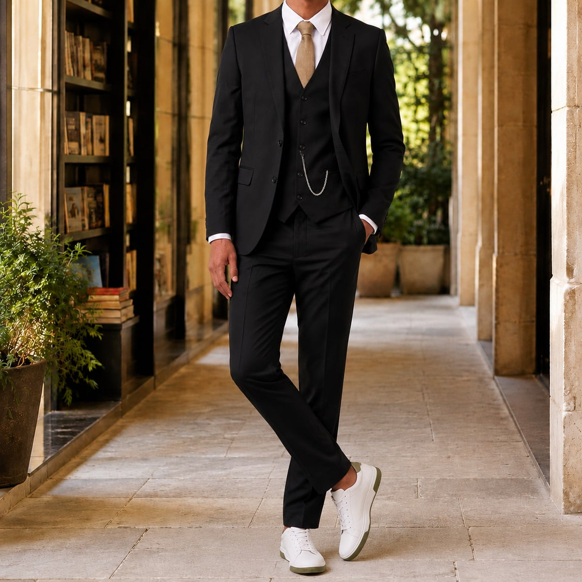 Tailored Suit for Men - Black