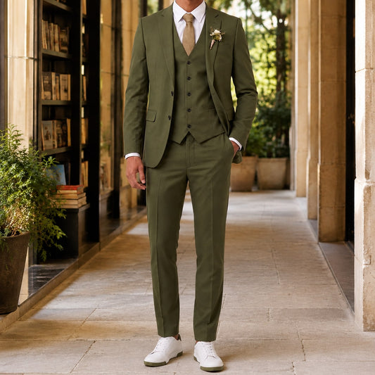 Tailored Suit for Men - Dark Green