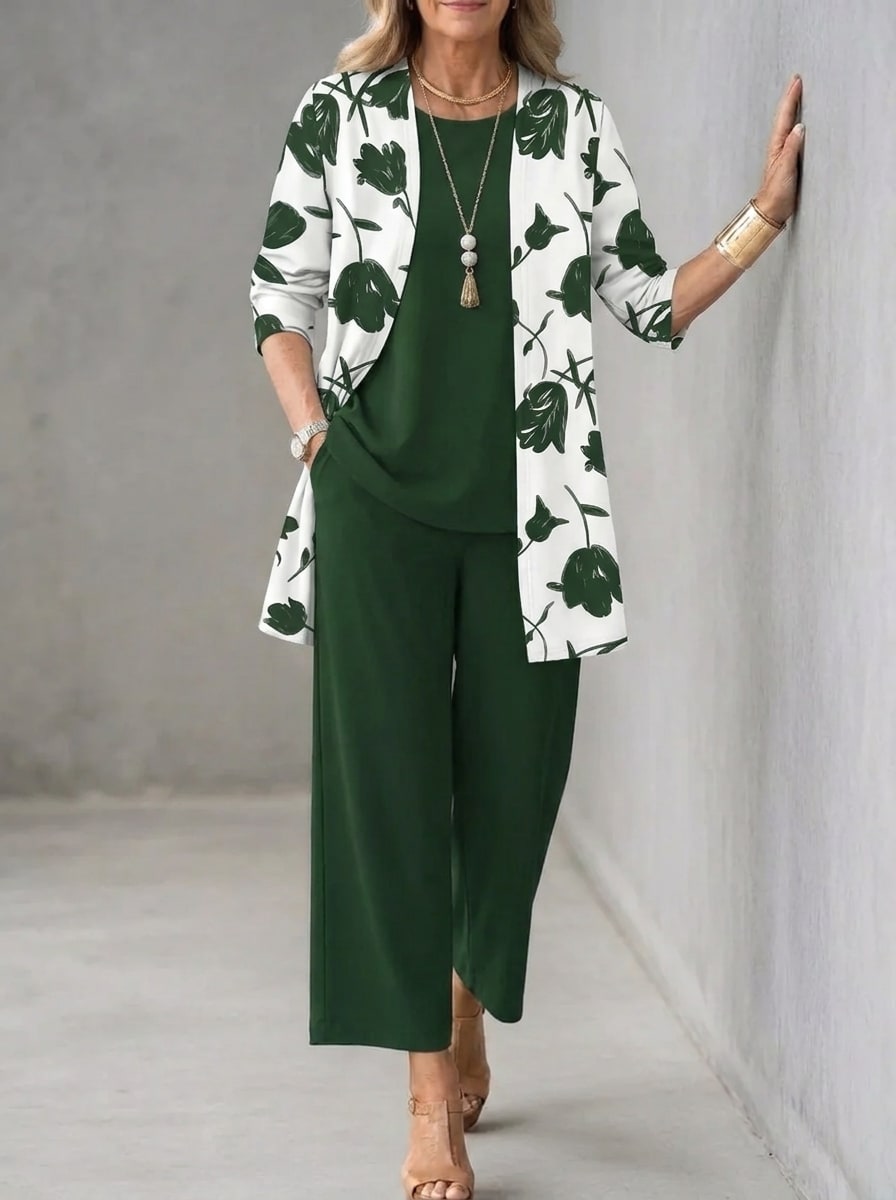 Three-Piece Set for Women - Green