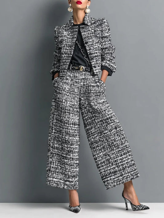 Tweed Jacket for Women - Black