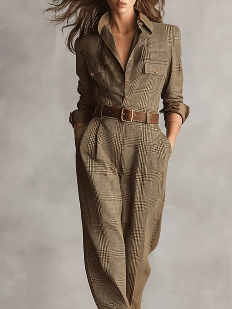 Tweed Utility Jumpsuit for Women