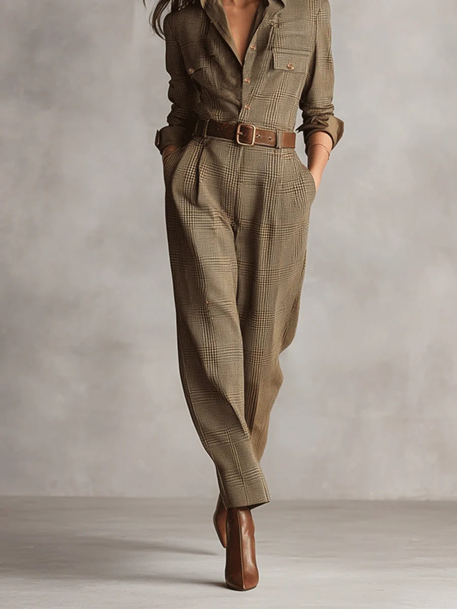 Tweed Utility Jumpsuit for Women