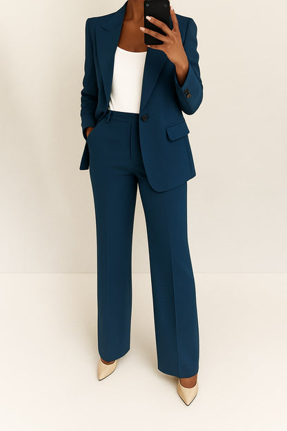 Two Piece Set for Women - Navy Blue