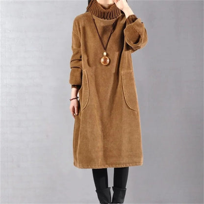 Ultra-Soft Cozy Turtleneck Winter Dress