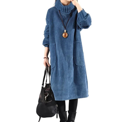 Ultra-Soft Cozy Turtleneck Winter Dress