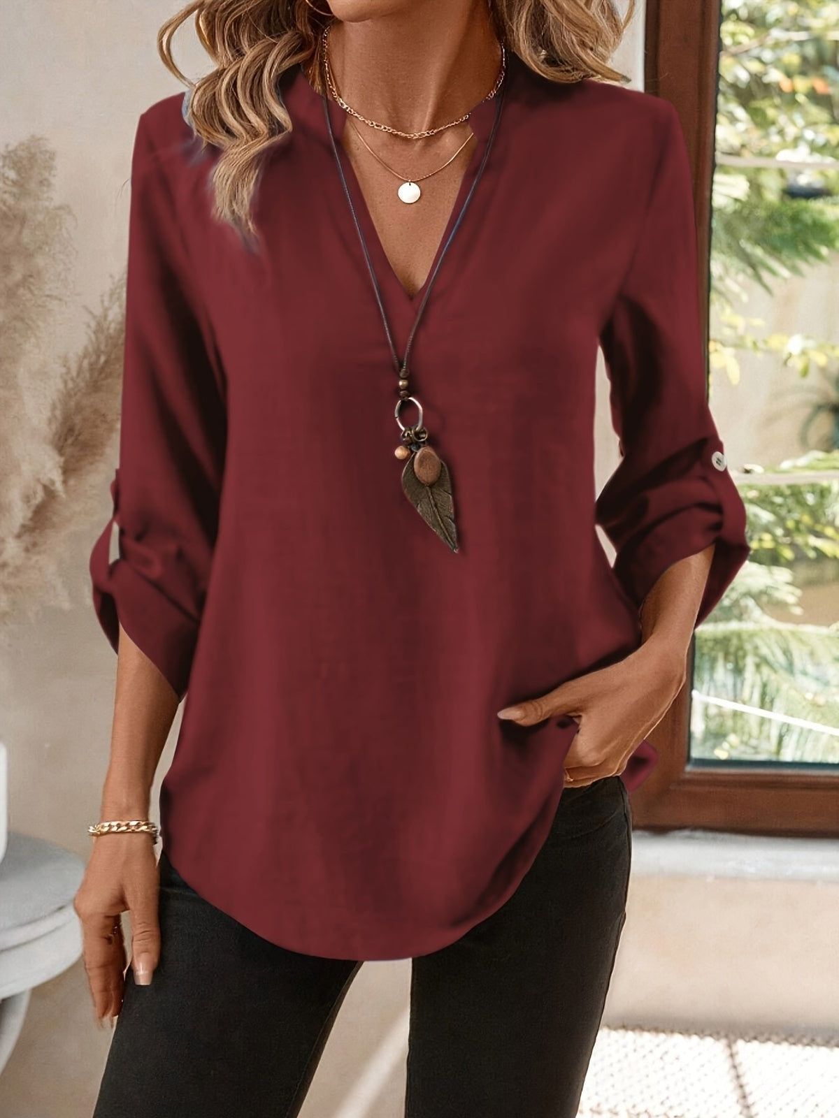 V-Neck Blouse for Women