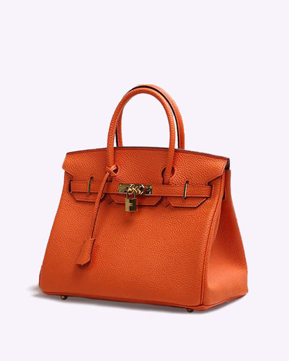 Vegan Suede Shopper for Women - Orange