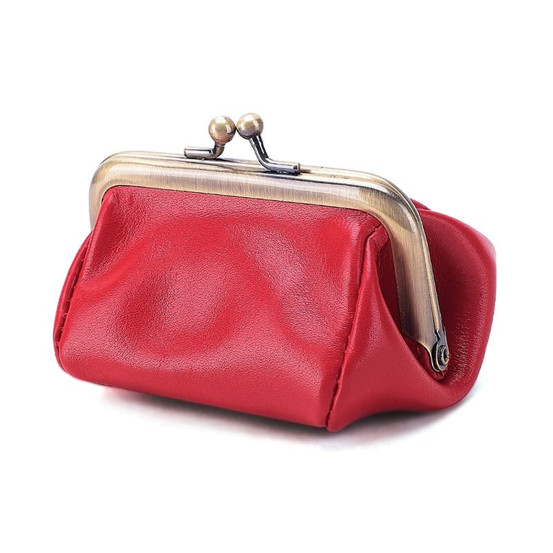 Vintage Literary Leather Coin Purse for Women