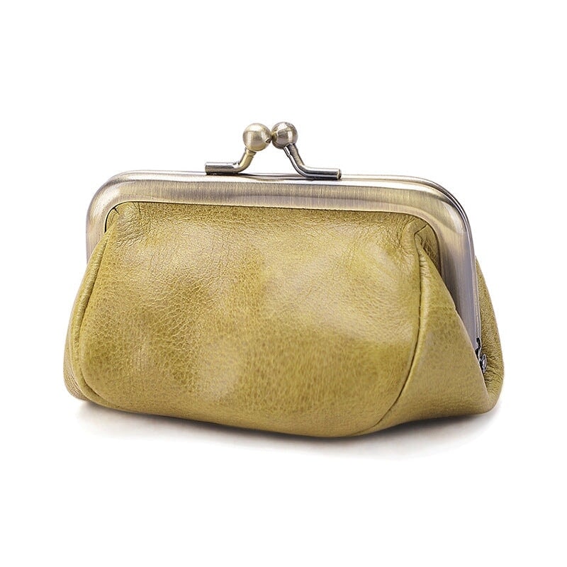 Vintage Literary Leather Coin Purse for Women