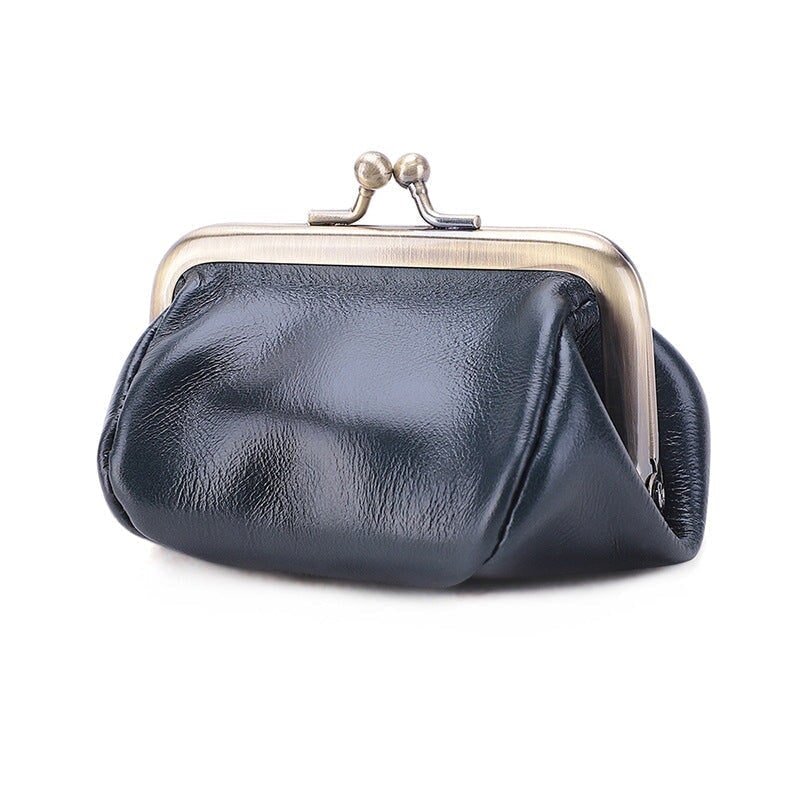 Vintage Literary Leather Coin Purse for Women