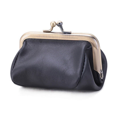 Vintage Literary Leather Coin Purse for Women
