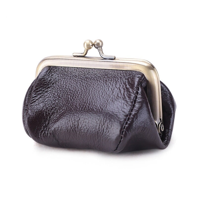 Vintage Literary Leather Coin Purse for Women
