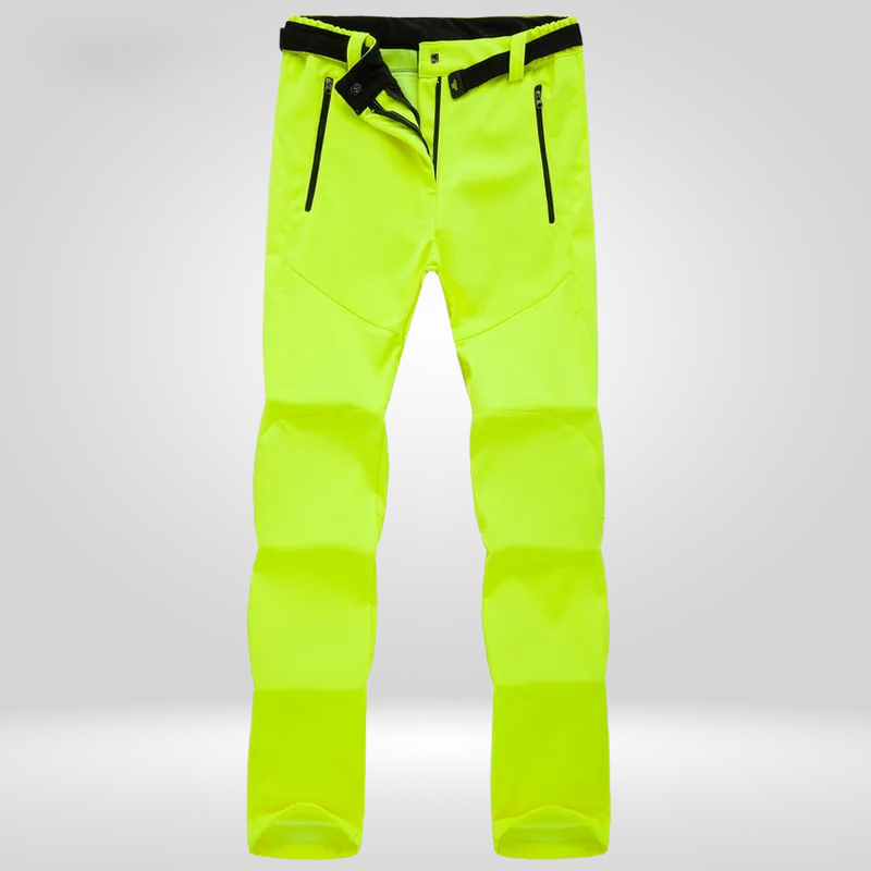 Waterproof Windproof Outdoor Pants for Women - Neon Yellow