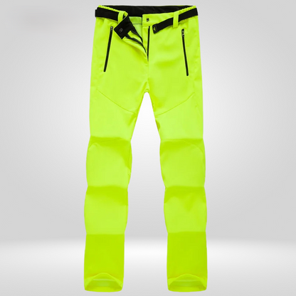 Waterproof Windproof Outdoor Pants for Women - Neon Yellow