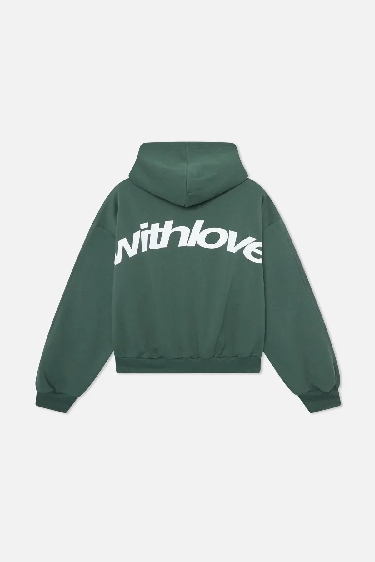 "With Love" Cozy Hoodie for Women - Green