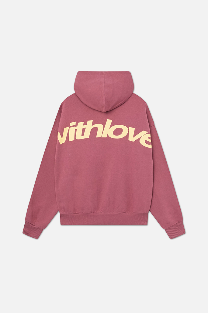 "With Love" Cozy Hoodie for Women - Pink