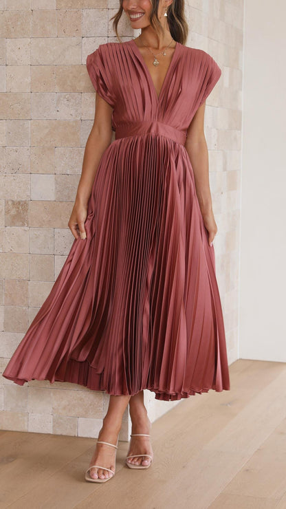 Women's Woven Maxi Dress - Pink