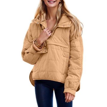 Wrap Hooded Coat - Light Brown