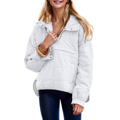 Wrap Hooded Coat - White